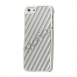 Diagonal Aluminium hård plast Case til iPhone 5 - Sølv
