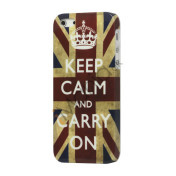 Keep Calm and Carry on Union Jack Flag Plastic Case iPhone 5 cover
