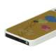 Hjerte Børstet Hard Plastic Case Cover til iPhone 5 - Gul