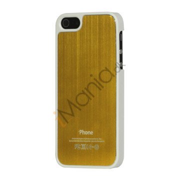 Luksus børstet aluminium Case Cover til iPhone 5 - Gul