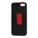 Vacuum Bottle Mønster TPU & Plastic Hybrid Case til iPhone 5 - Sort / Rød
