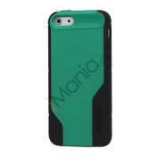 Vacuum Bottle Mønster TPU & Plastic Hybrid Case til iPhone 5 - Sort / Grøn