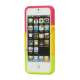 Farvelagt Triplex Slide Hard Plastic Cover Case til iPhone 5 - Rose