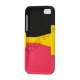 Farvelagt Triplex Slide Hard Plastic Cover Case til iPhone 5 - Sort