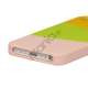 Farvelagt Triplex Slide Hard Plastic Cover Case til iPhone 5 - Gul