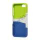 Farvelagt Triplex Slide Hard Plastic Cover Case til iPhone 5 - Grøn