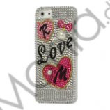 Kærlighed Mønster Diamond Pearl Hard Case til iPhone 5