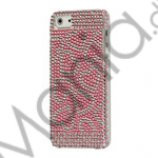 Pink Heart Glitrende Smykkesten Crystal Case iPhone 5 cover