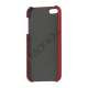 Carbon Fibre Læder Coated Hard Case til iPhone 5 - Rød