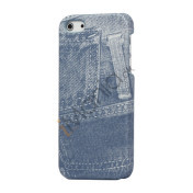 Moderigtigt Jeans Style Hard Case iPhone 5 cover - Baby Blå