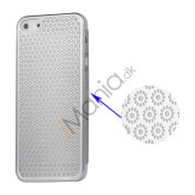 Perforeret Ventileret Floral Metal Case Shell til iPhone 5 - Sølv