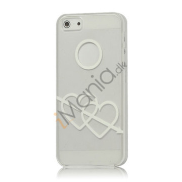 Mat Transparent Arrow of Love Hard Case iPhone 5 cover - Hvid
