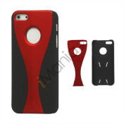 Aftagelig Goblet Hard Beskyttende Case til iPhone 5 - Sort / Rød