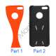 Aftagelig Goblet Hard Beskyttende Case til iPhone 5 - Sort / Orange