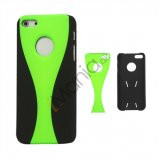 Aftagelig Goblet Hard Beskyttende Case til iPhone 5 - Sort / Grøn