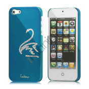 Svane Cadmieret Diamant Cover Case til iPhone 5 - Capri Blå