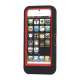 Snap-on Defender Case Cover med Holder til iPhone 5 - Sort / Rød