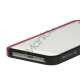 Luksus Aluminum Metal Bumper Ramme Case til iPhone 5 og 5S - Rose / Sort
