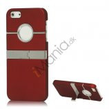 iPhone 5 Gummibelagt Hard Shell Case med Stand - Rød