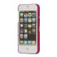 iPhone 5 Gummibelagt Hard Case med Stand - Rose