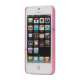 Gummibelagt Mat Hard Back Case til iPhone 5 - Pink