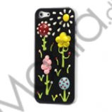 3D Vivid Blomster Sunshine Hard Cover Case til iPhone 5