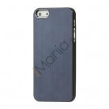 Børstet Hard Plastic Case iPhone 5 cover - Marineblå