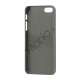 Frosted Hard Plastic Cover Case til iPhone 5 - Grå
