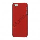 Frosted Hard Plastic Cover Case til iPhone 5 - Rød