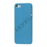 Frosted Hard Plastic Cover Case til iPhone 5 - Baby Blå