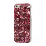 Square Gem Stone Smykkesten Hard Case iPhone 5 cover - Pink