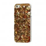 Square Gem Stone Smykkesten Hard Case iPhone 5 cover - Gold