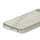 Krokodille Leather Skin Metalbelagt Hard Case iPhone 5 cover - Hvid