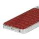 Krokodille Leather Skin Metalbelagt Hard Case iPhone 5 cover - Red
