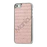 Krokodille Leather Skin Metalbelagt Hard Case iPhone 5 cover - Pink