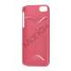 Mat Kreditkort Holder Plastic Case Cover til iPhone 5 - Pink