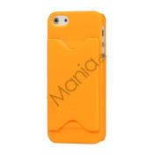 Mat Kreditkort Holder Plastic Case Cover til iPhone 5 - Orange