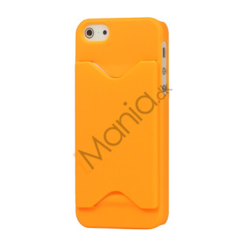 Mat Kreditkort Holder Plastic Case Cover til iPhone 5 - Orange