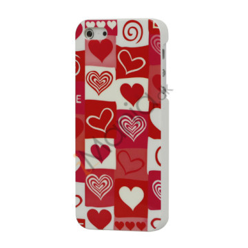 Blankt Red Hearts Grid Hard Case iPhone 5 cover