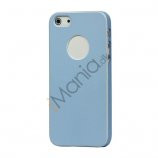 Gummibelagt hård plast Case iPhone 5 cover - Baby Blå