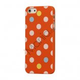 Farvet Polkaprik Hard Case iPhone 5 cover - Orange