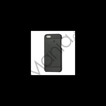 Deluxe Børstet Metal Hard Beskyttelses Case iPhone 5 cover - Sort