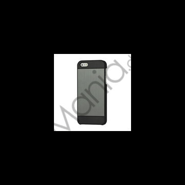 Deluxe Børstet Metal Hard Beskyttelses Case iPhone 5 cover - Sort / Grå