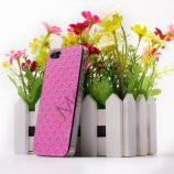 Checkered Skinnende Diamante Case iPhone 5 cover - Rose