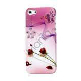 Red Roses og Ribbon Diamond Hard Plastic Case til iPhone 5