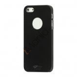 Højglans Plastic Cover Case til iPhone 5 - Sort