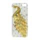 Håndlavet 3D Peacock Bling Diamond Crystal Case iPhone 5 cover - Lilla