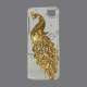 Håndlavet 3D Peacock Bling Diamond Crystal Case iPhone 5 cover - Rose