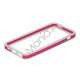 Plastic & TPU Hybrid Bumper Ramme Case til iPhone 5 - Rose / Hvid