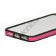 Plastic & TPU Hybrid Bumper Ramme Case til iPhone 5 - Rose / Sort